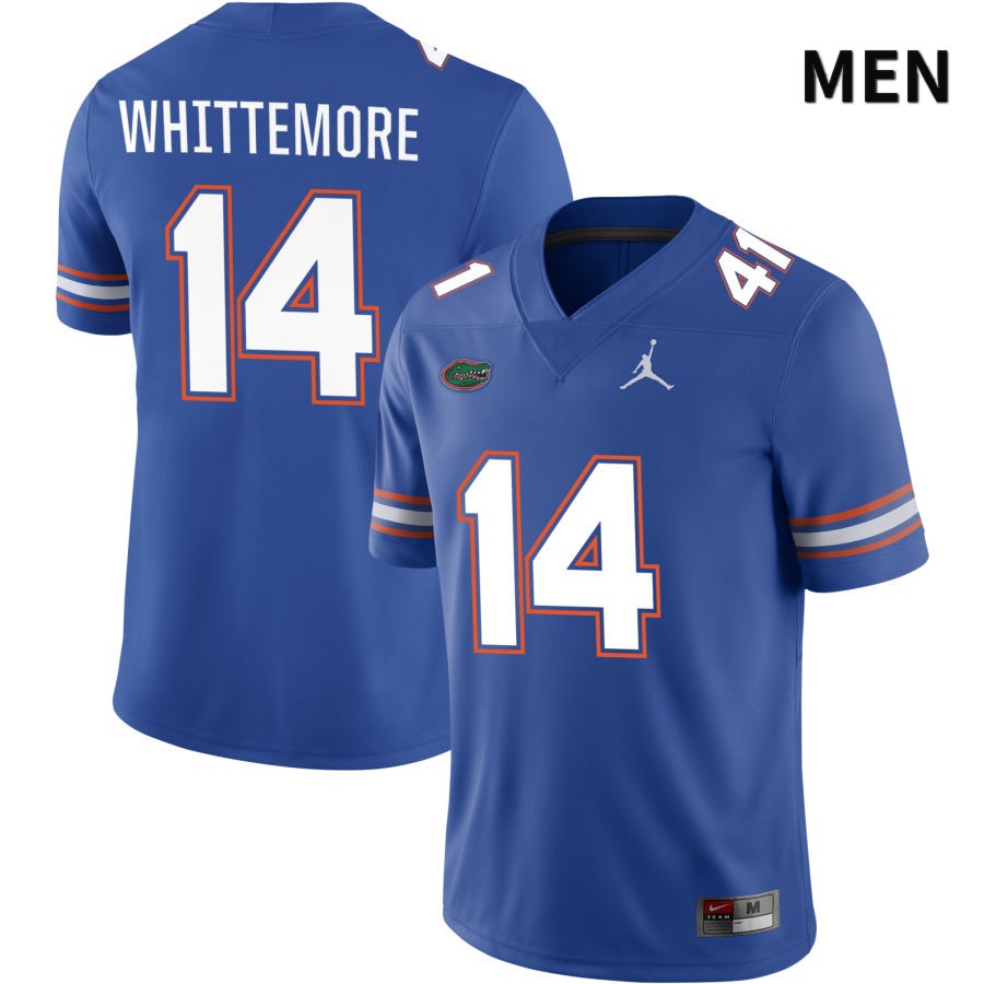 NCAA Florida Gators Trent Whittemore Men's #14 Jordan Brand Royal 2022 NIL Stitched Authentic College Football Jersey OCJ8064OS